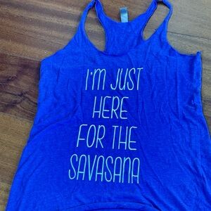 Blue Graphic Tank Top